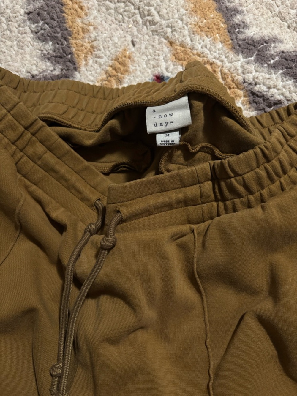 a new day Olive Brown Drawstring Jogger Pants